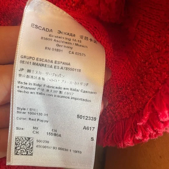 Escada red Cardigan - Picture 5 of 7